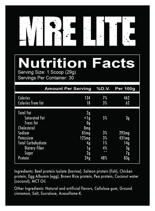 Redcon1 MRE Lite 1.92lbs 30 Servings (Oatmeal Chocolate Chip)