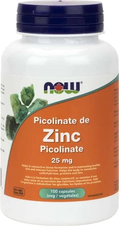 NOW Zinc Picolinate 25mg (100 Tabs)